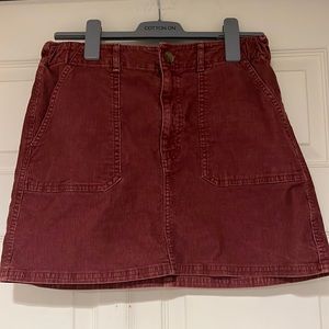 American Eagle Rust Corduroy Skirt